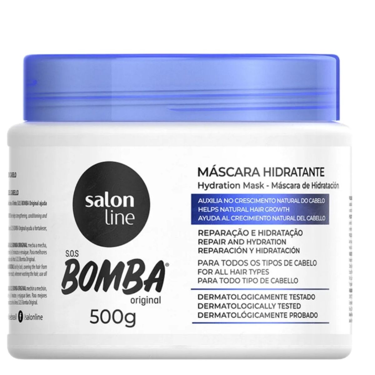SALON LINE - MASCARA SOS BOMBA ORIGINAL CRESCIMENTO DE 500GR SALON LINE