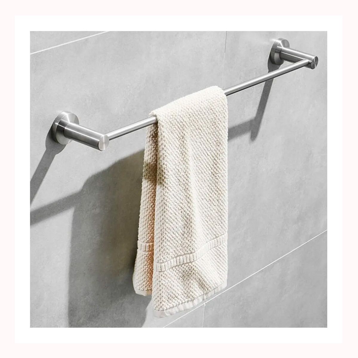 GENERICO - Barra de baño porta toalla acero inoxidable 60 cm
