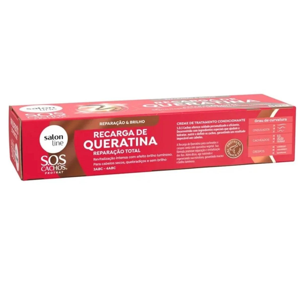 SALON LINE - RECARGA DE QUERATINA SOS CACHOS DE 80GR SALONLINE