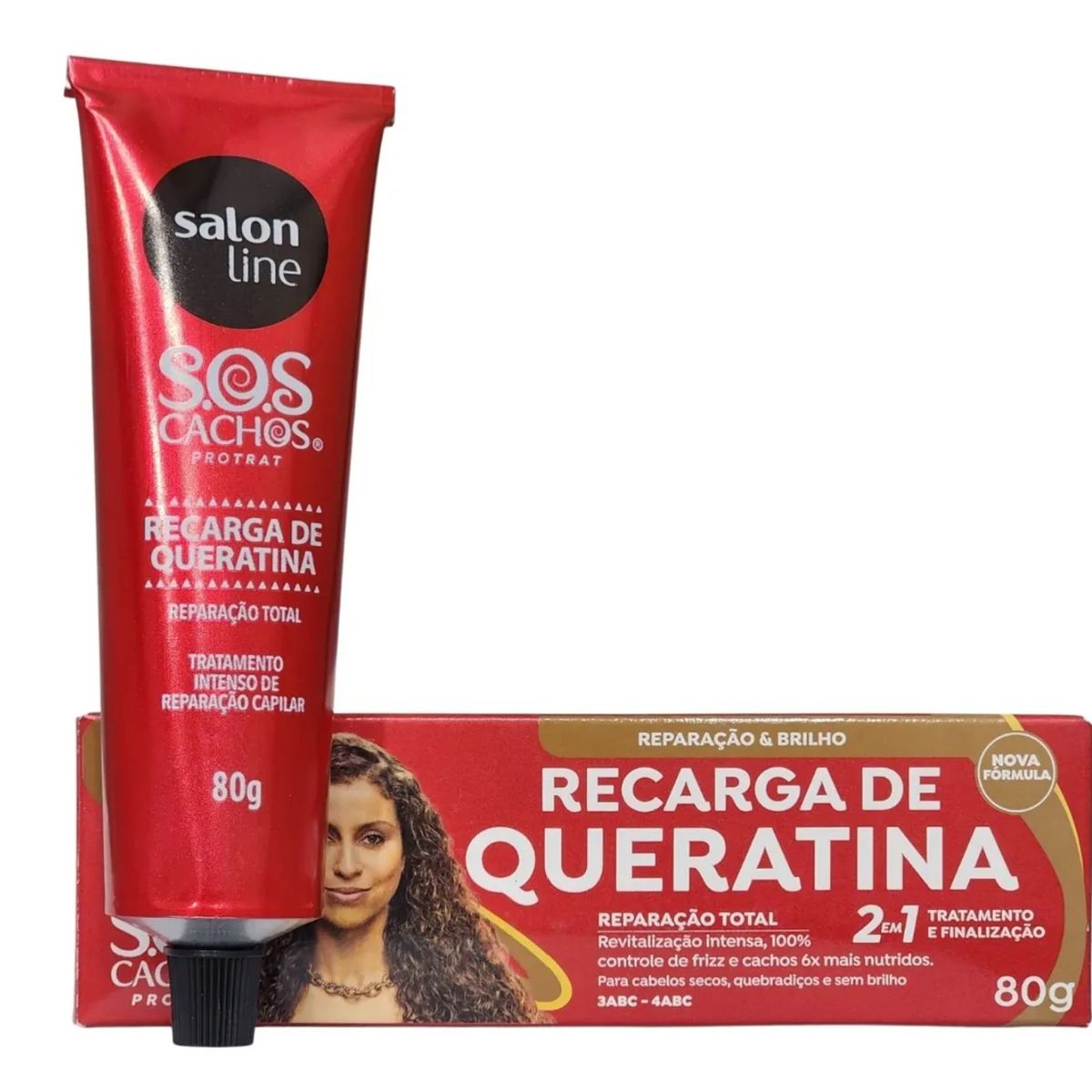 SALON LINE - RECARGA DE QUERATINA SOS CACHOS DE 80GR SALONLINE