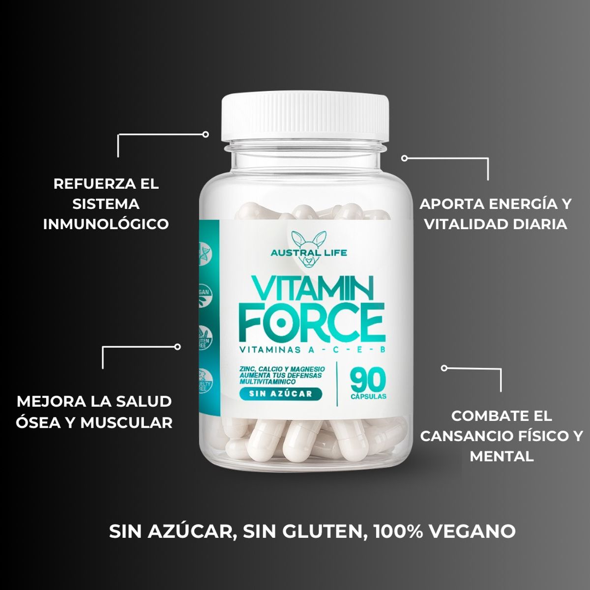 GENERICO - Multivitaminico Vitamin Force 90 Capsulas