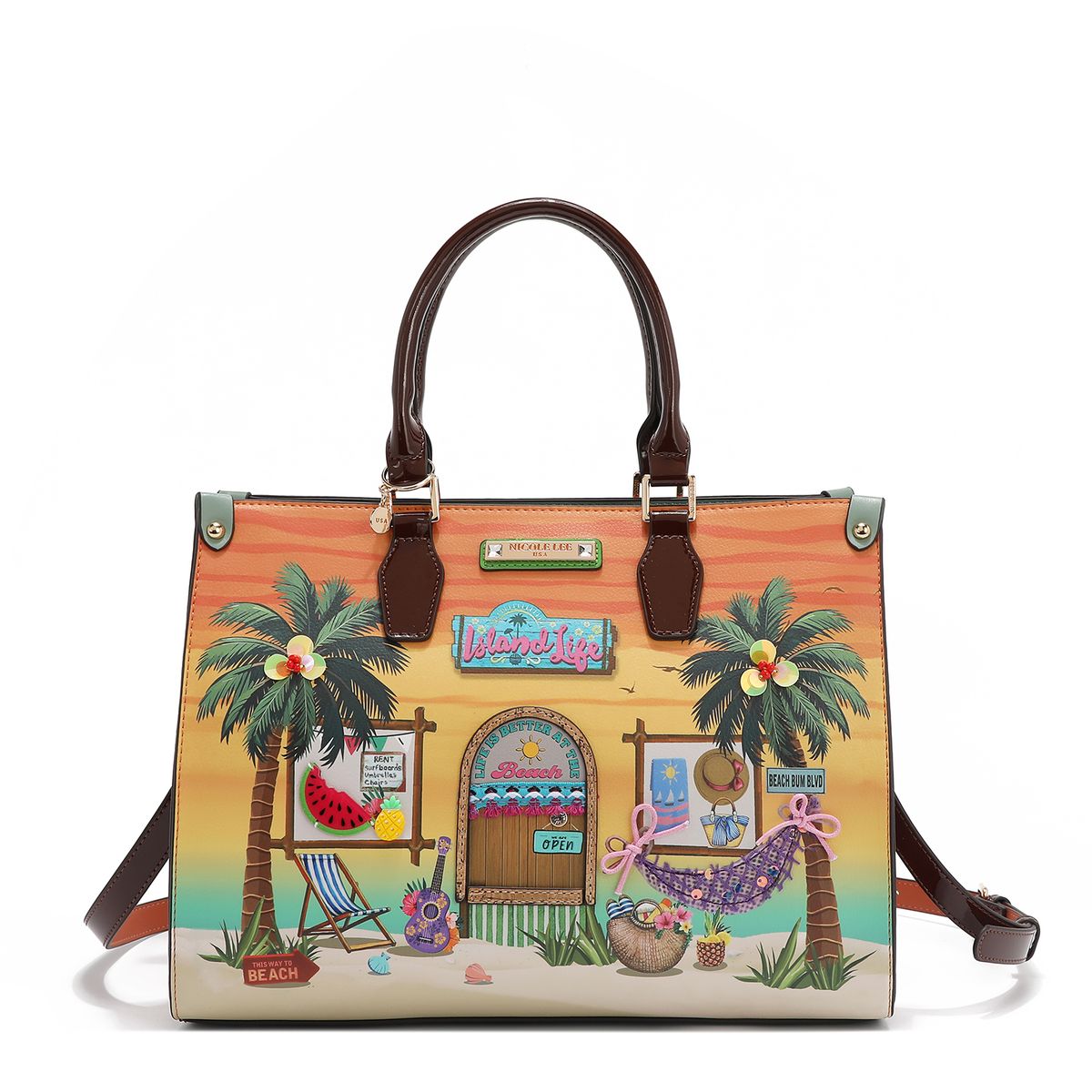 NICOLE LEE - CARTERA SATCHEL SUN AND SAND