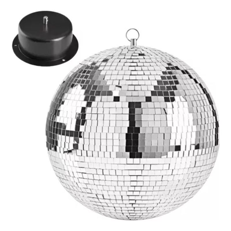 U BUY - Motor De Bola De Disco De Espejo Plateado De 40 Cm Con