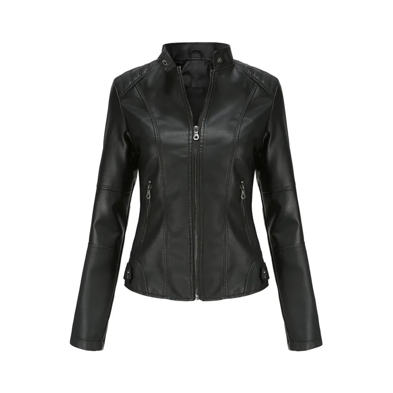 EASTONE - Chaqueta Mujer Negra de Moda Cierre Metálico Estilo Casual Eastone