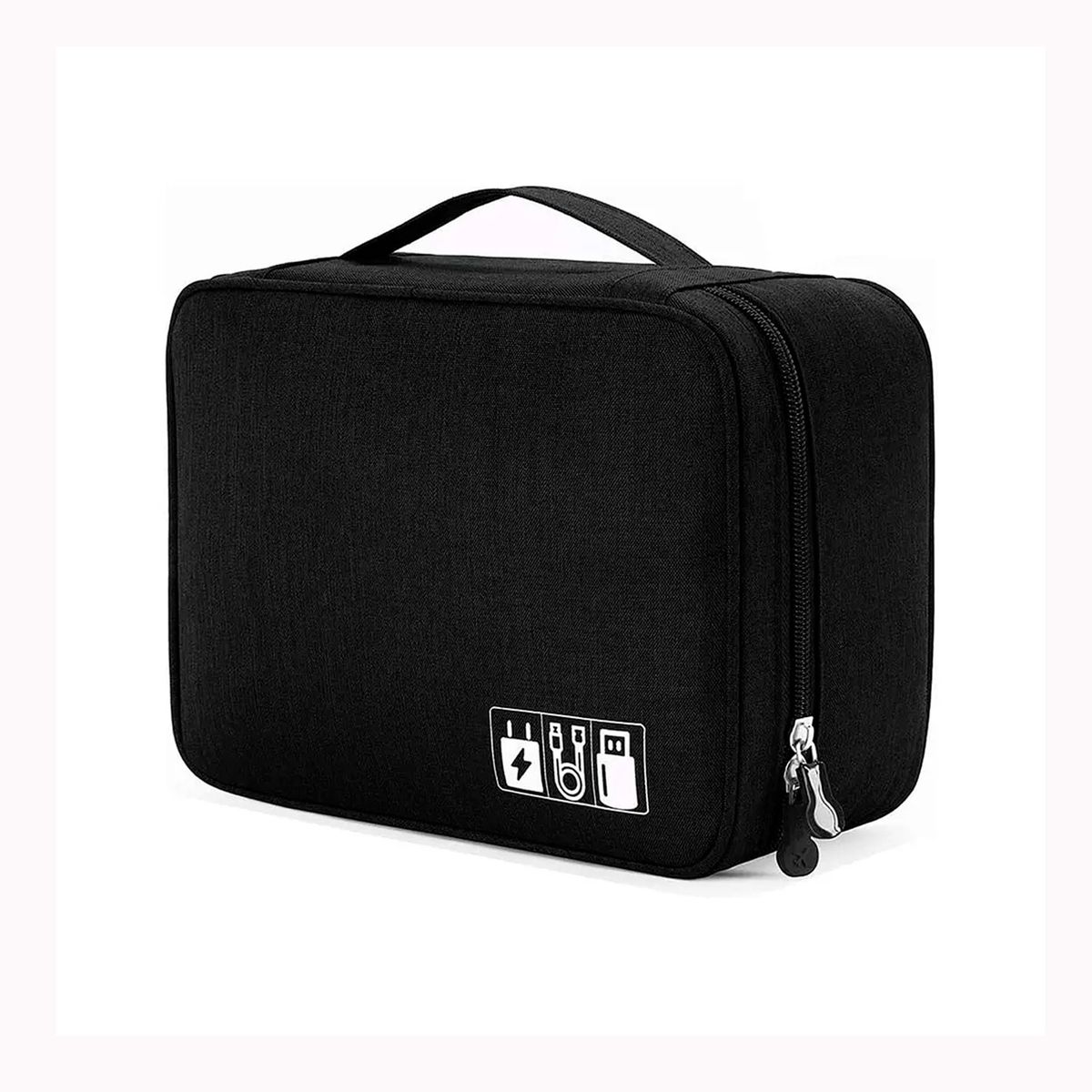 GENERICO - Bolso Organizador De Cables USB y Accesorios Viajero Color Negro
