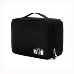 GENERICO - Bolso Organizador De Cables USB y Accesorios Viajero Color Negro