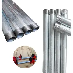 KUANGYE - 4 Tubos Galvanizados 1,2mt De Largo C/u Para Prensa Tubo 3/4