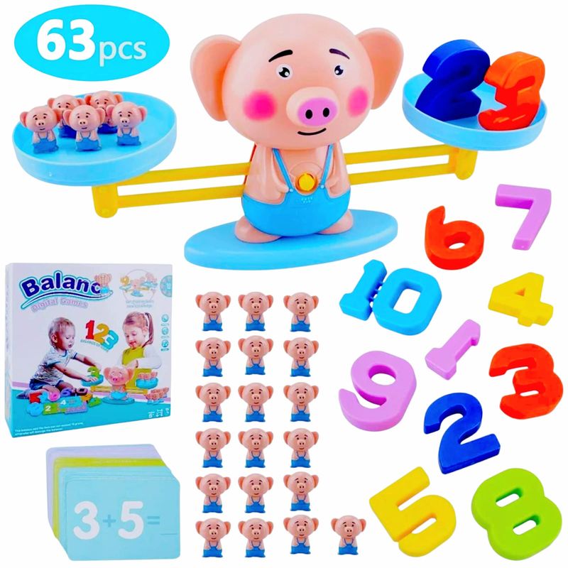 GENERICO - Juego De Aprendizaje Educativo Balancín Cerdito Números