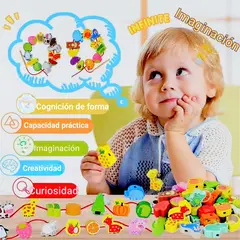 GENERICO - Juego Enhebrados Didáctico Educativo De Aprendizaje