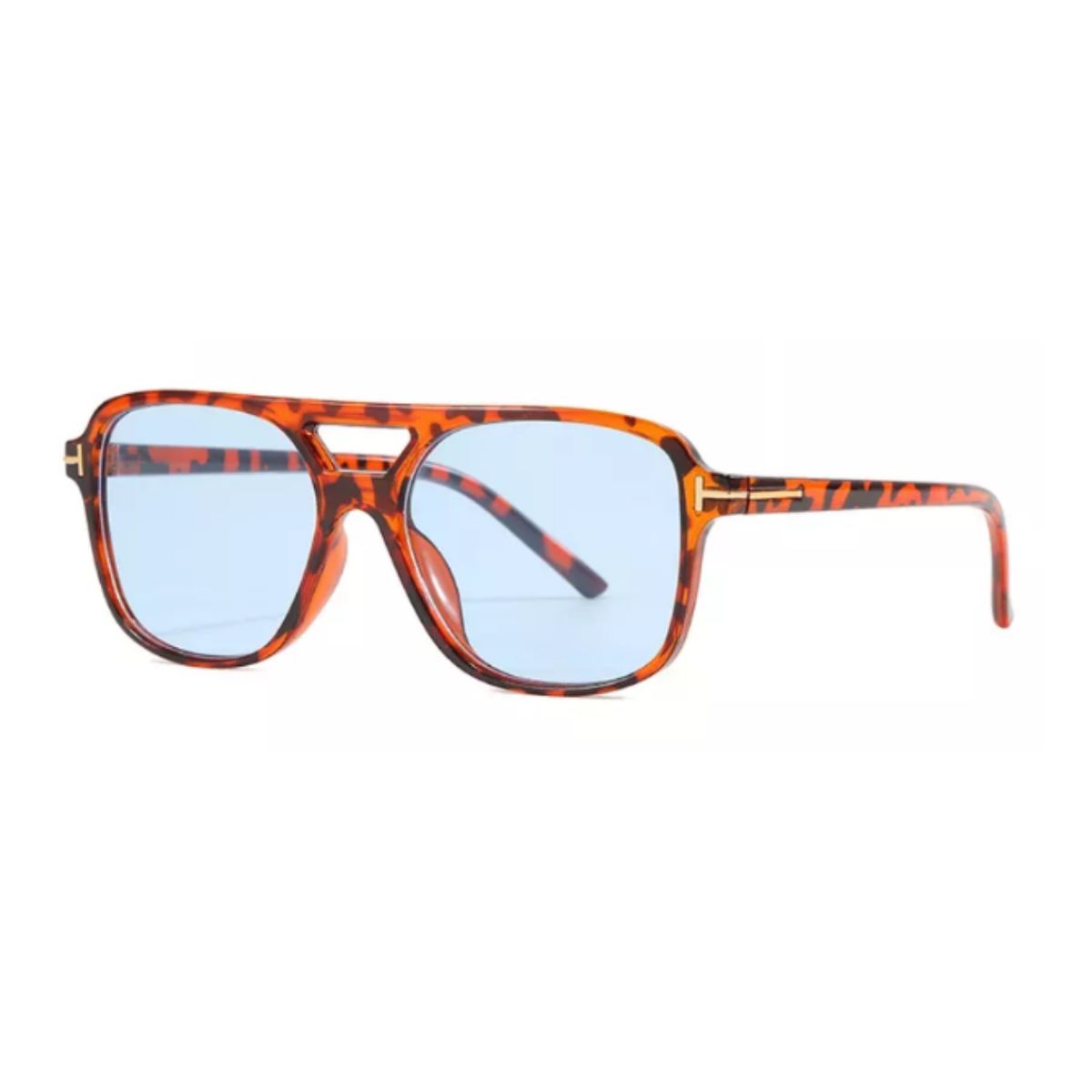 NOVY - Lentes Gafas De Sol Retro Piloto Aviador Mujer Uv400 Animal Print