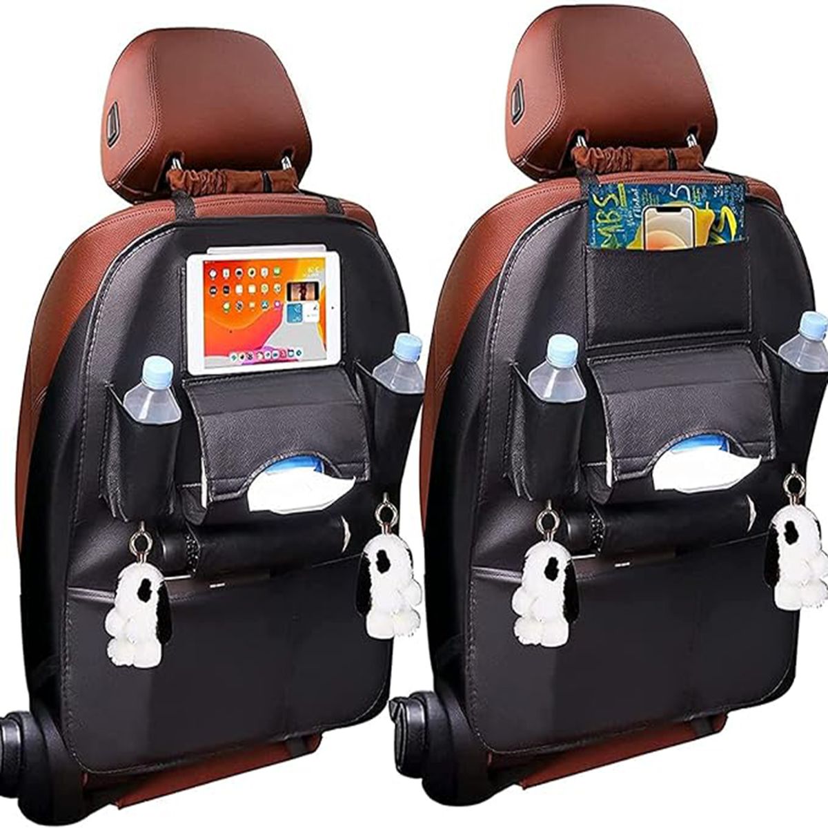 WELDMON - Paquete de 2 Organizador Auto Asiento De Cuero