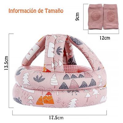 Imagen 2 del producto Casco de seguridad para bebé con rodilleras（Rosa）