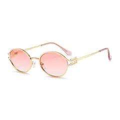 NOVY - Gafas Lentes De Sol Estilo Celine Metalizadas Retro Vintage Uv400
