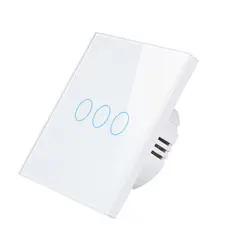 WELDMON - Interruptor Luz Pared Inteligente Wifi 3 Vías（Blanco）