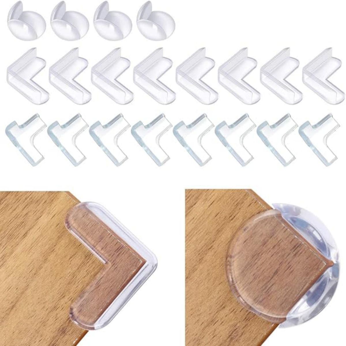 WELDMON - 20pcs Transparente Protector Esquina Bebé