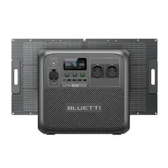 BLUETTI - AC180 Estación de Energía Solar con 100W Panel Solar, 1152Wh Batería LiFePO4 con 2 Tomas de CA de 1800W (2 pines), Carga Solar Rápida, para Emergencias, Acampadas
