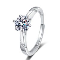 Anillo De Compromiso Bañado en plata Mujer