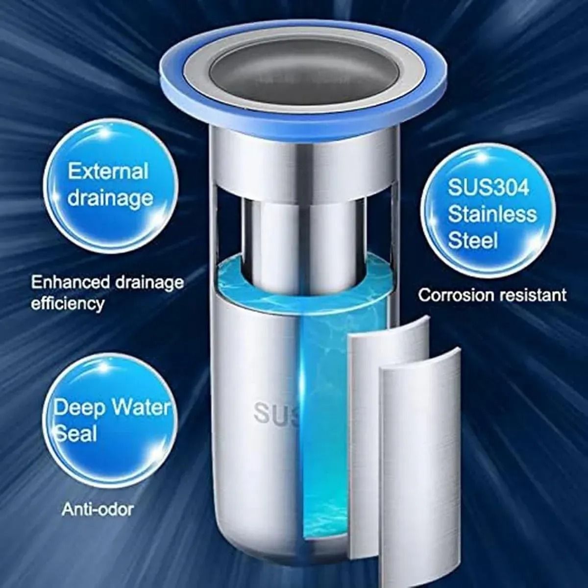 GENERICO - Valvula Antiolor Trampa Olores Baño Cocina Desagues