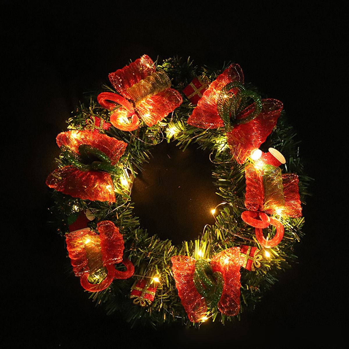 SUPERCENTER - Mallas Cintas De Navidad Decoración Árbol Hogar 26cm Por 10m Rojo