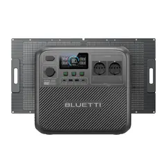 BLUETTI - Elite 200 V2 Estación de Energía Portátil con Panel Solar 100W, Batería LiFePO4 de 2073,6Wh, 2 Tomas de CA (2 pines) de 2600W, para Fuera de la Red, Cortes, Acampar
