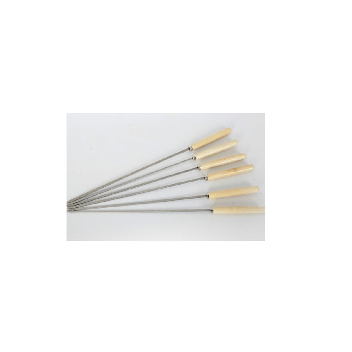 GENERICO - Pack 10 Brochetas Brochas Anticucho Pincho Acero Para Bbq Parrilla Asado