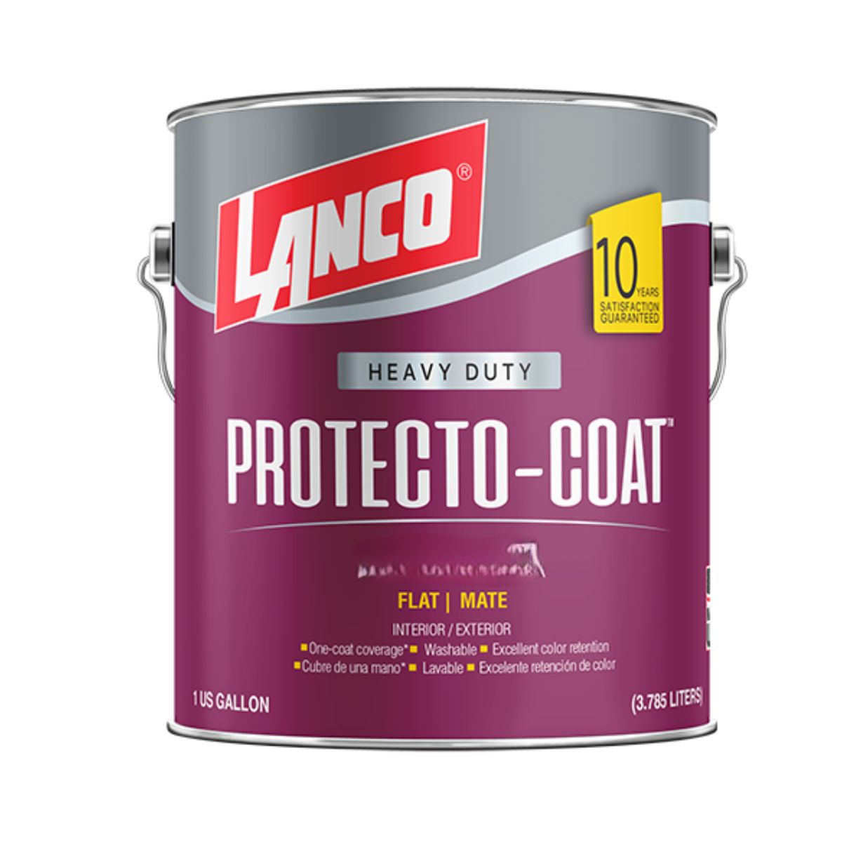 LANCO - Esmalte al Agua Protecto Coat Blanco Mate 1GL Antihongos