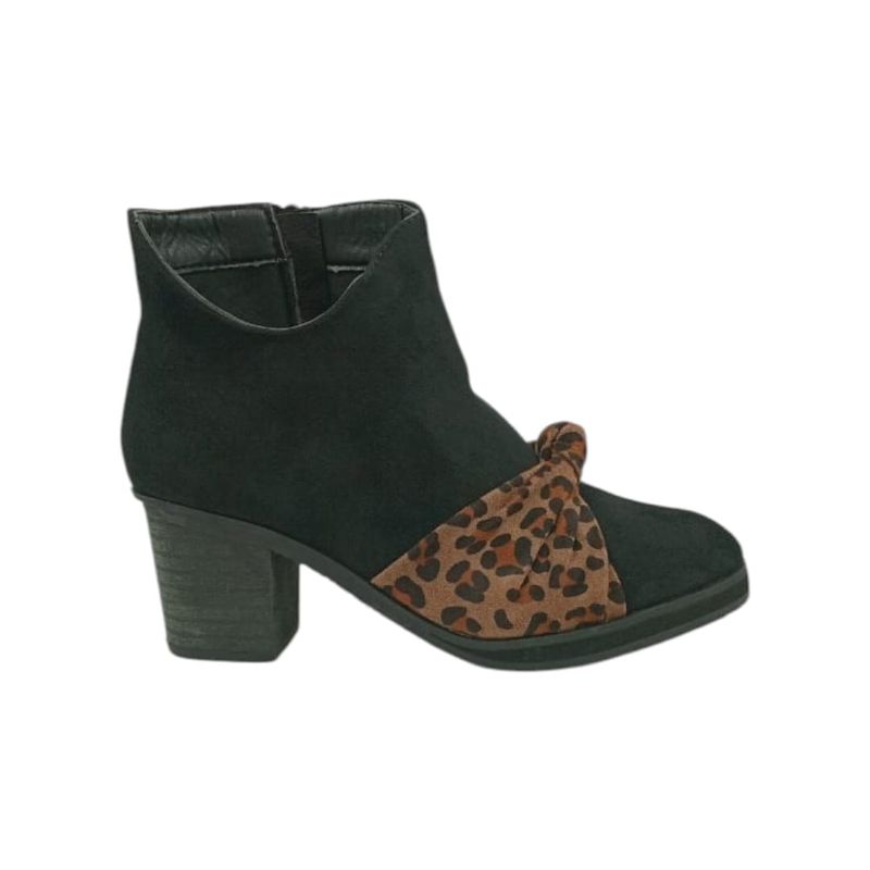 HERIEL - Botín Negro Print Mujer