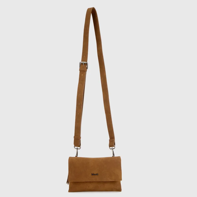 BLACK - Cartera Suede Camel Mini Black Bubba