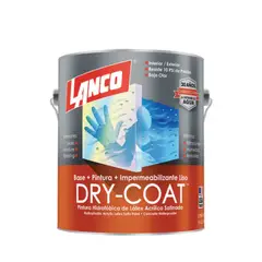 LANCO - Esmalte Dry Coat Blanco Satin 1GL Impermeabilizante