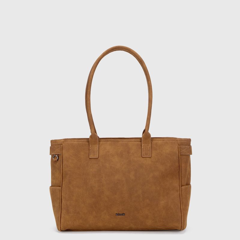 BLACK - Tote Suede Camel Black Bubba
