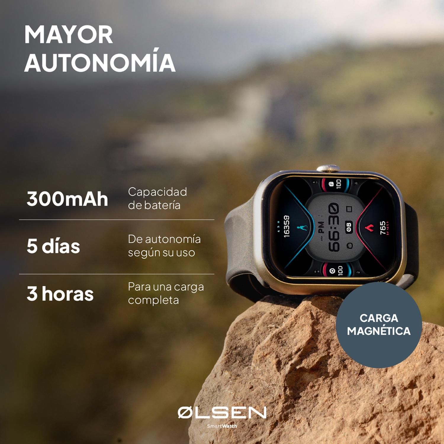 OLSEN Smartwatch Olsen Reloj Inteligente URBAN Amoled Llamadas BT