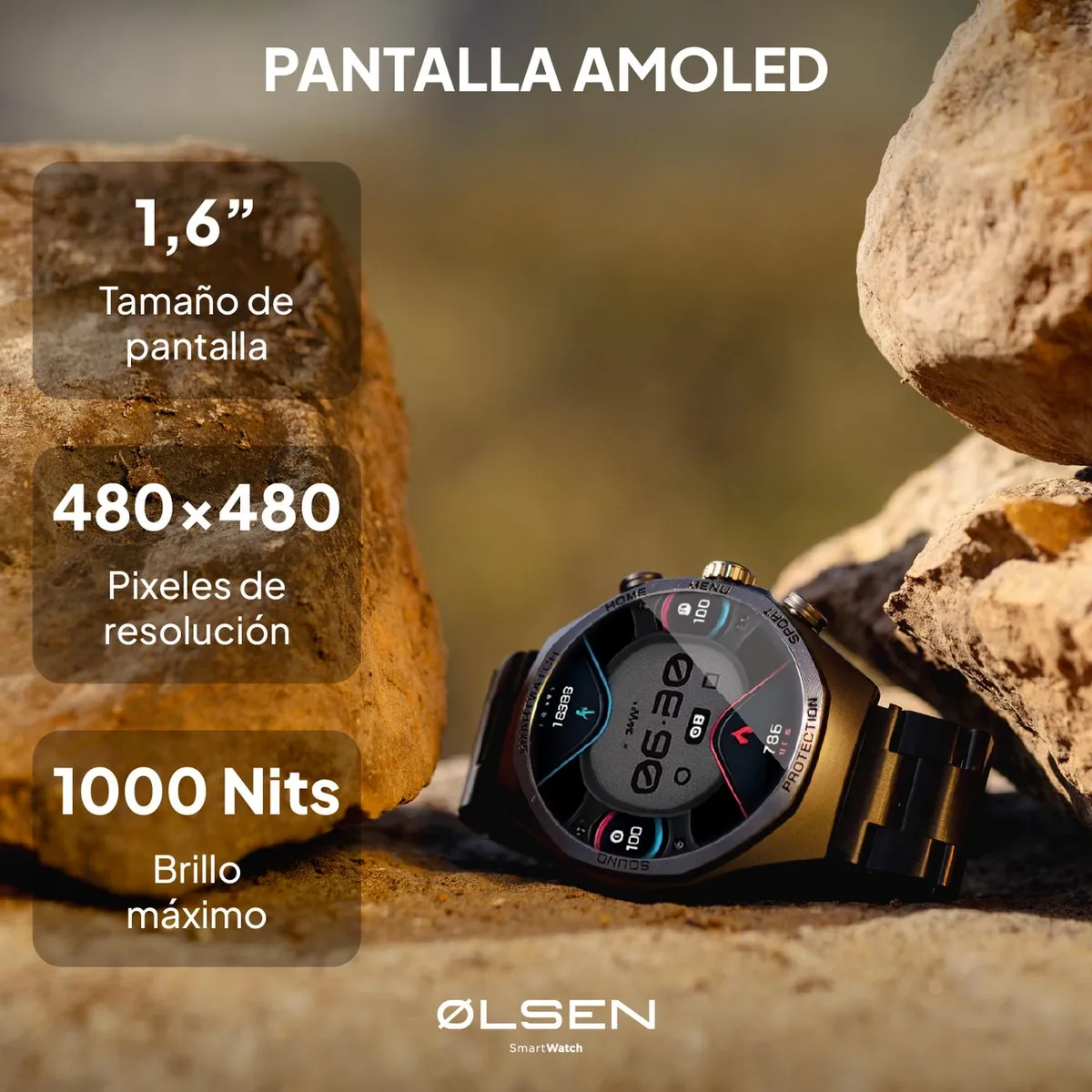 OLSEN - Smartwatch Olsen Reloj Inteligente XPLORE Amoled Llamadas BT