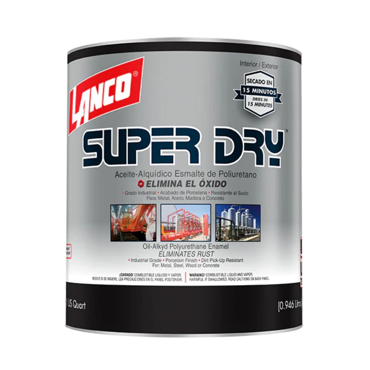 LANCO - Esmalte Poliuretano Super Dry Blanco ¼ gl