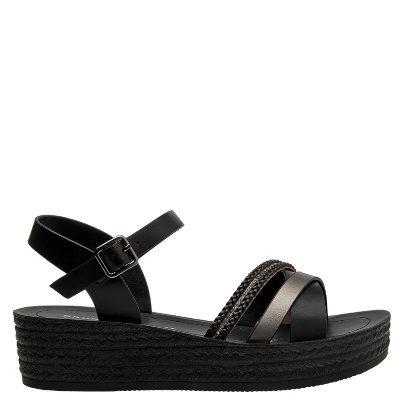 BRUNO ROSSI - Sandalia Mujer Casual Negro Bruno Rossi