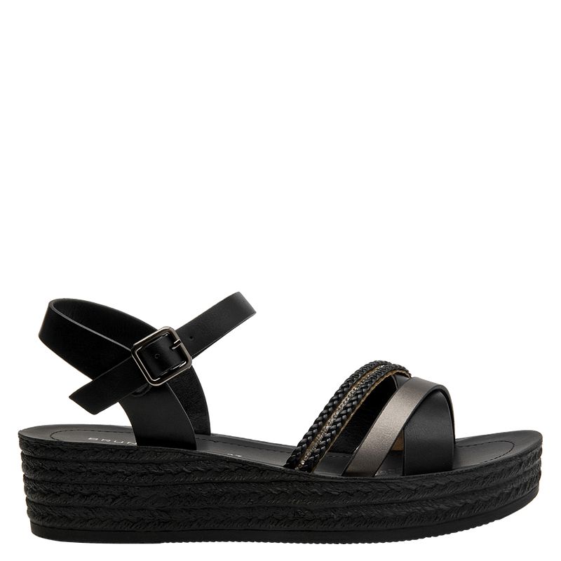 BRUNO ROSSI - Sandalia Mujer Casual Negro Bruno Rossi