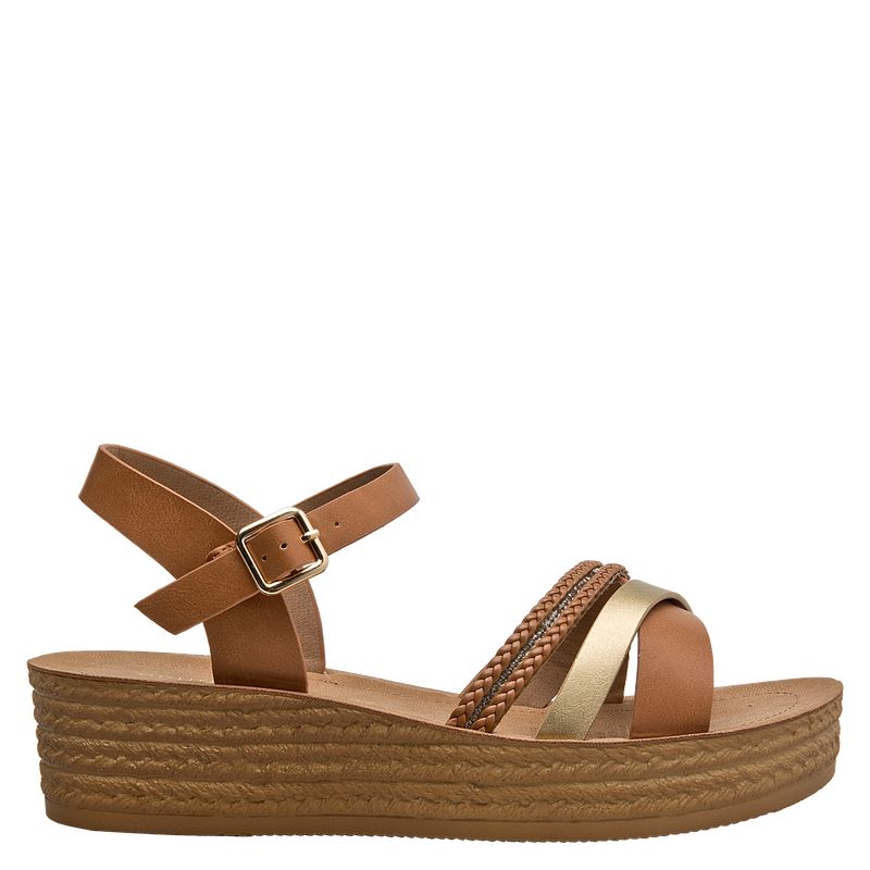 BRUNO ROSSI - Sandalia Mujer Casual Marrón claro Bruno Rossi