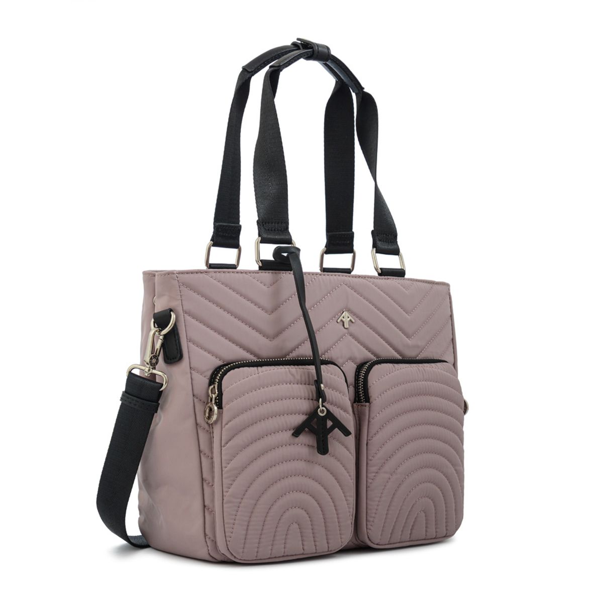 AMPHORA - Cartera tote georgia grande rosa viejo