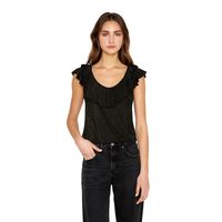 Polera Olimpia Bright black dorada