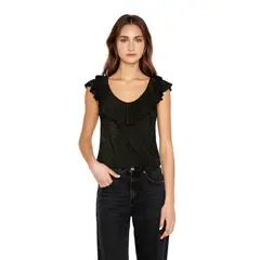 JACINTA TIENDA - Polera Olimpia Bright black dorada