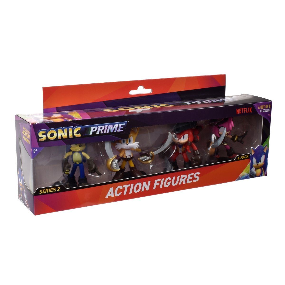 ANSALDO - Pack 4 Figuras Articuladas Sonic 8 cm - Amy