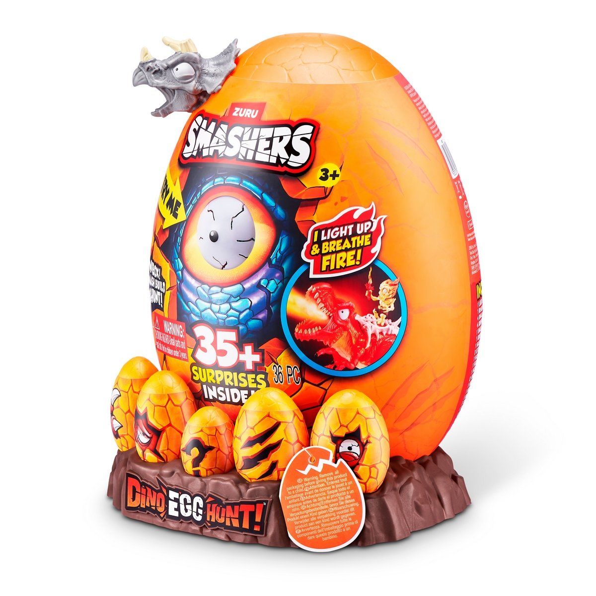 SMASHERS - Huevo Smashers Cacería Dino Gris