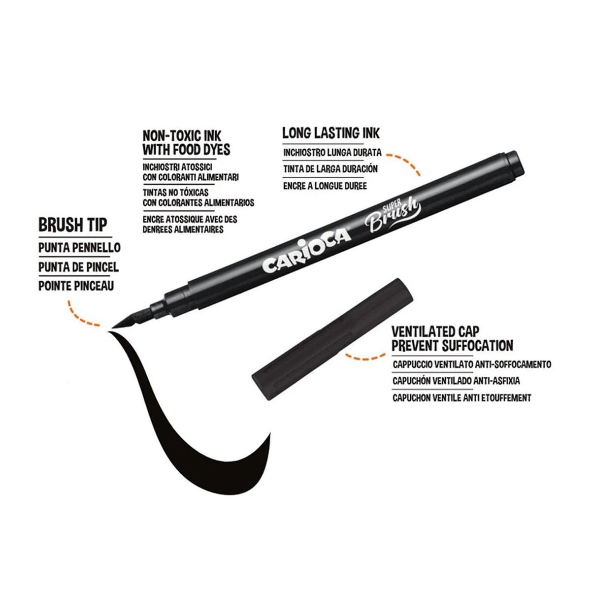 CARIOCA - Plumones Carioca Super Brush (10 Colores)