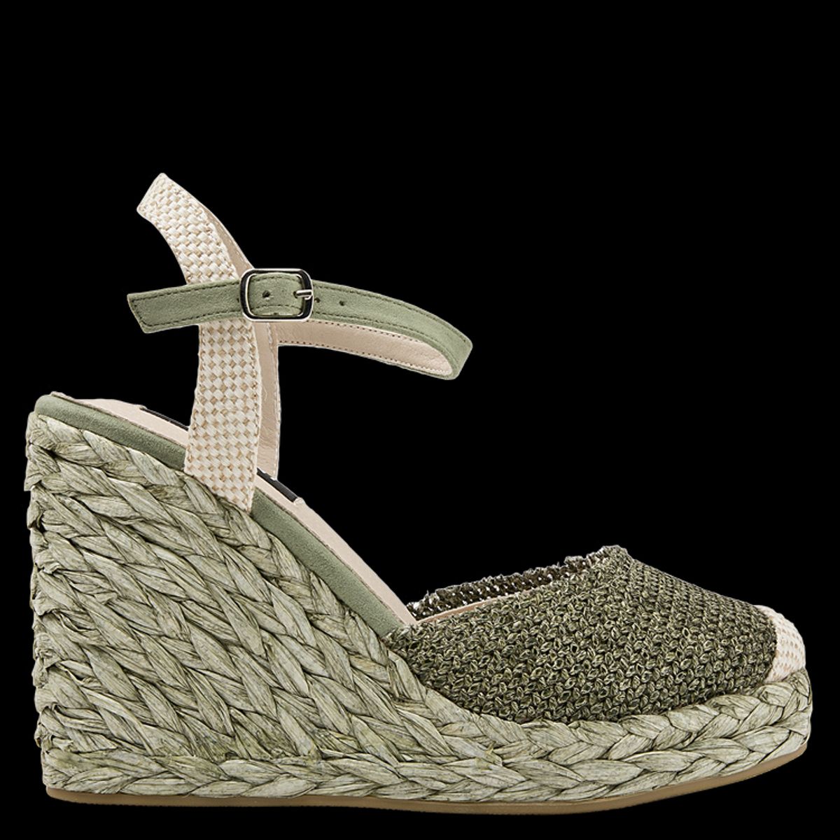 POLLINI - Sandalia Casual Mujer Verde Pollini