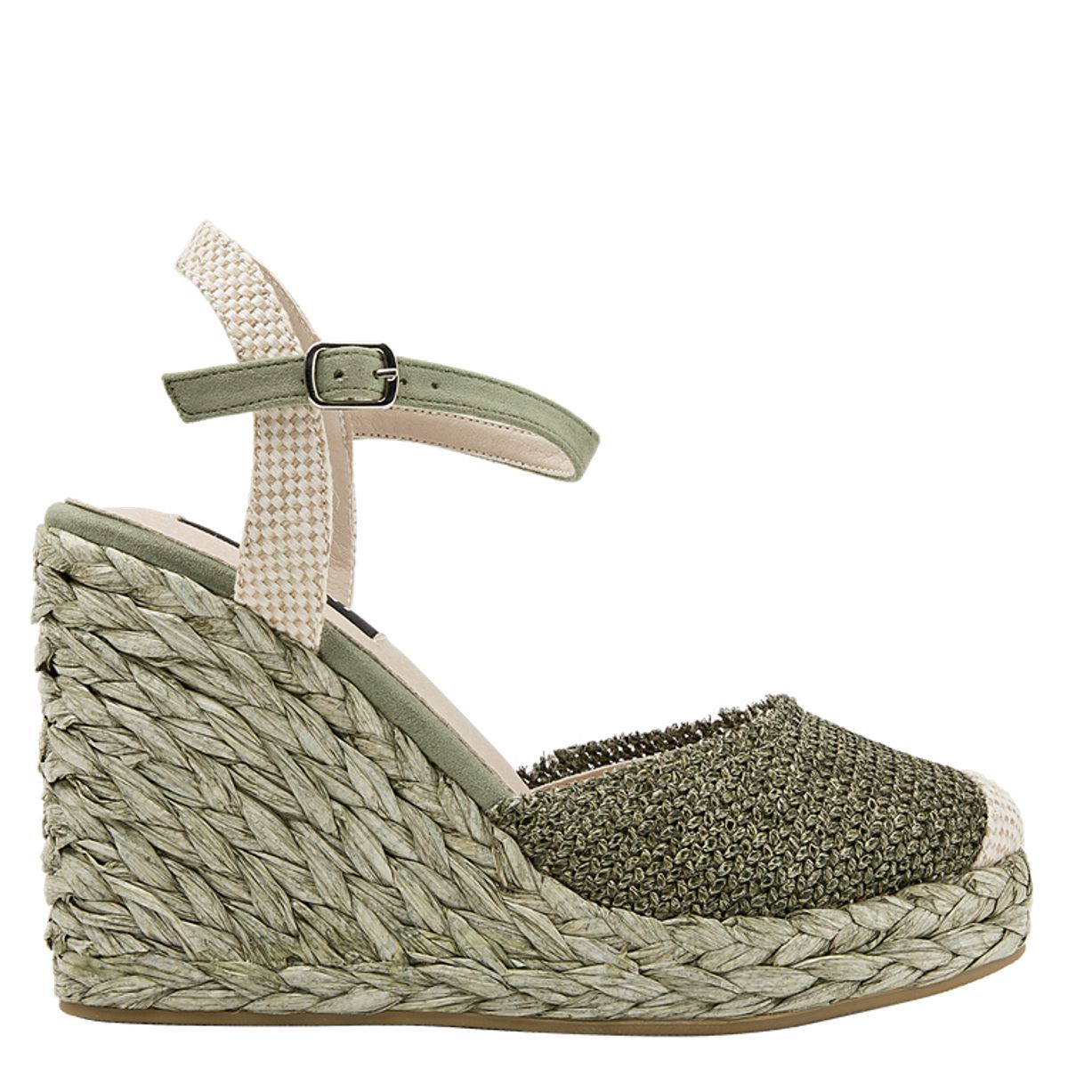 POLLINI - Sandalia Casual Mujer Verde Pollini