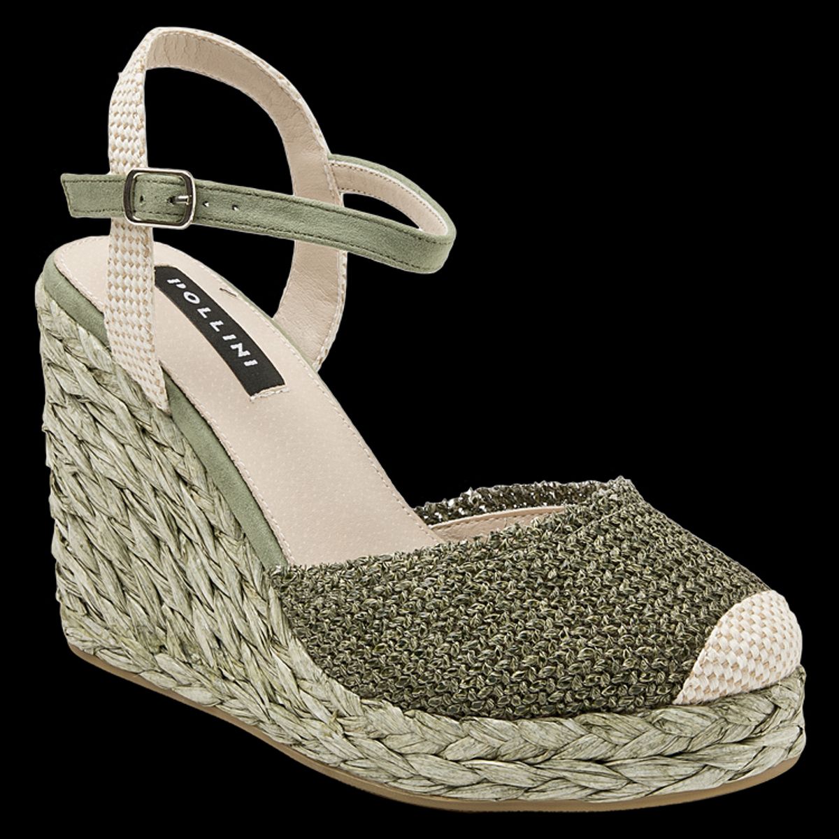 POLLINI - Sandalia Casual Mujer Verde Pollini