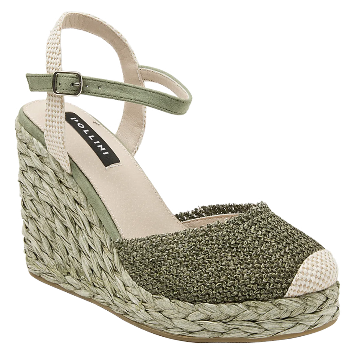 POLLINI - Sandalia Casual Mujer Verde Pollini