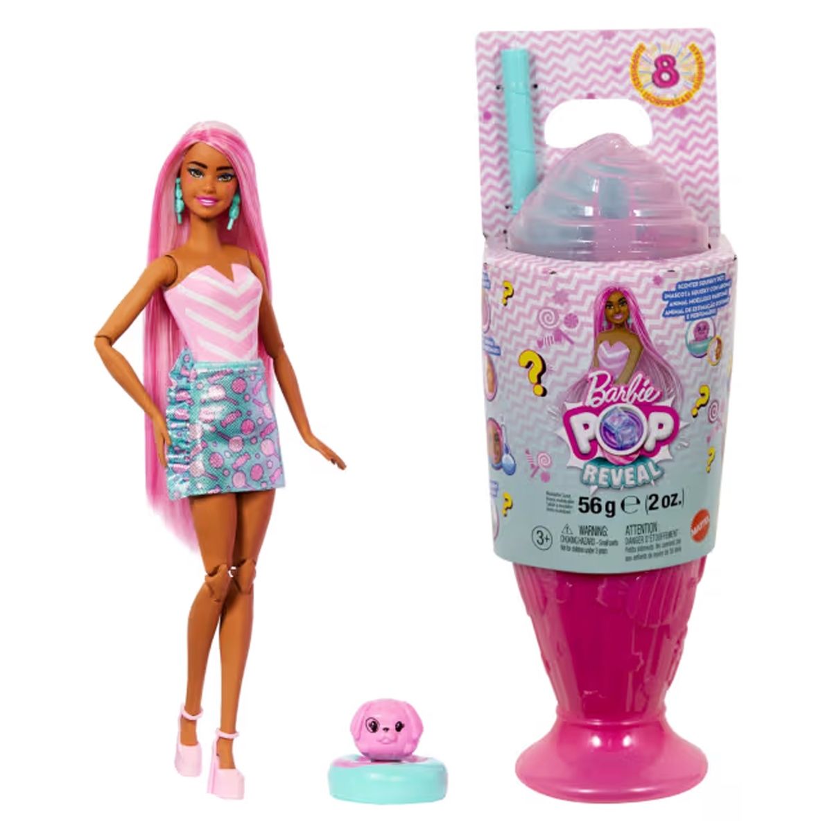BARBIE - Barbie pop reveal muñeca dulces sorpresas - rosado