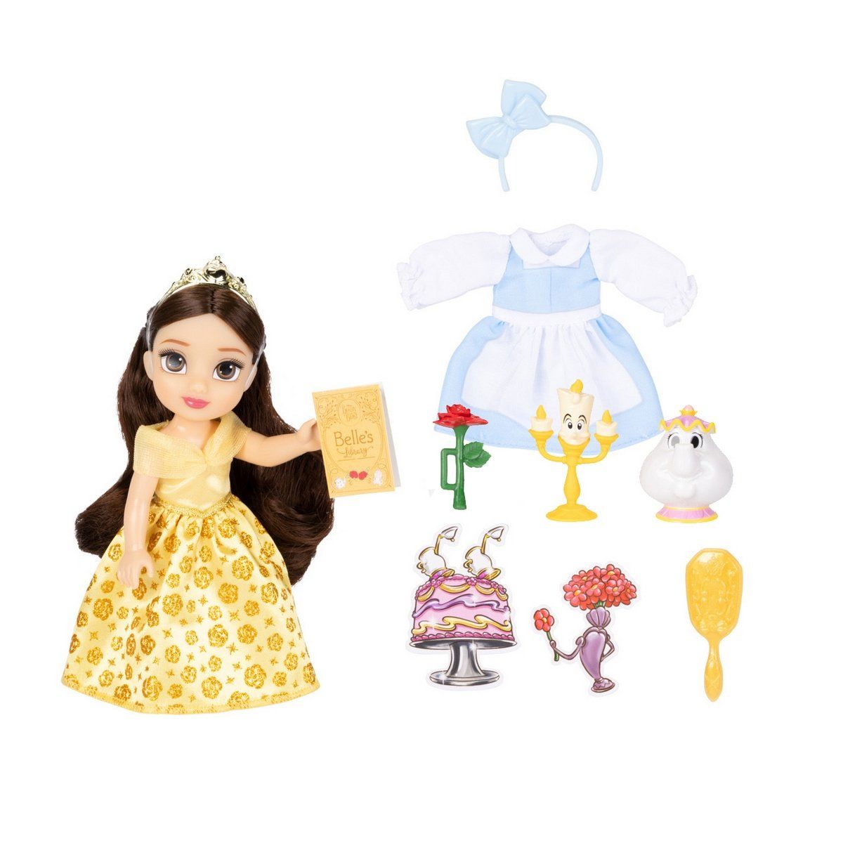 DISNEY - Muñeca15 cm con accesorios princesas de disney - Bella