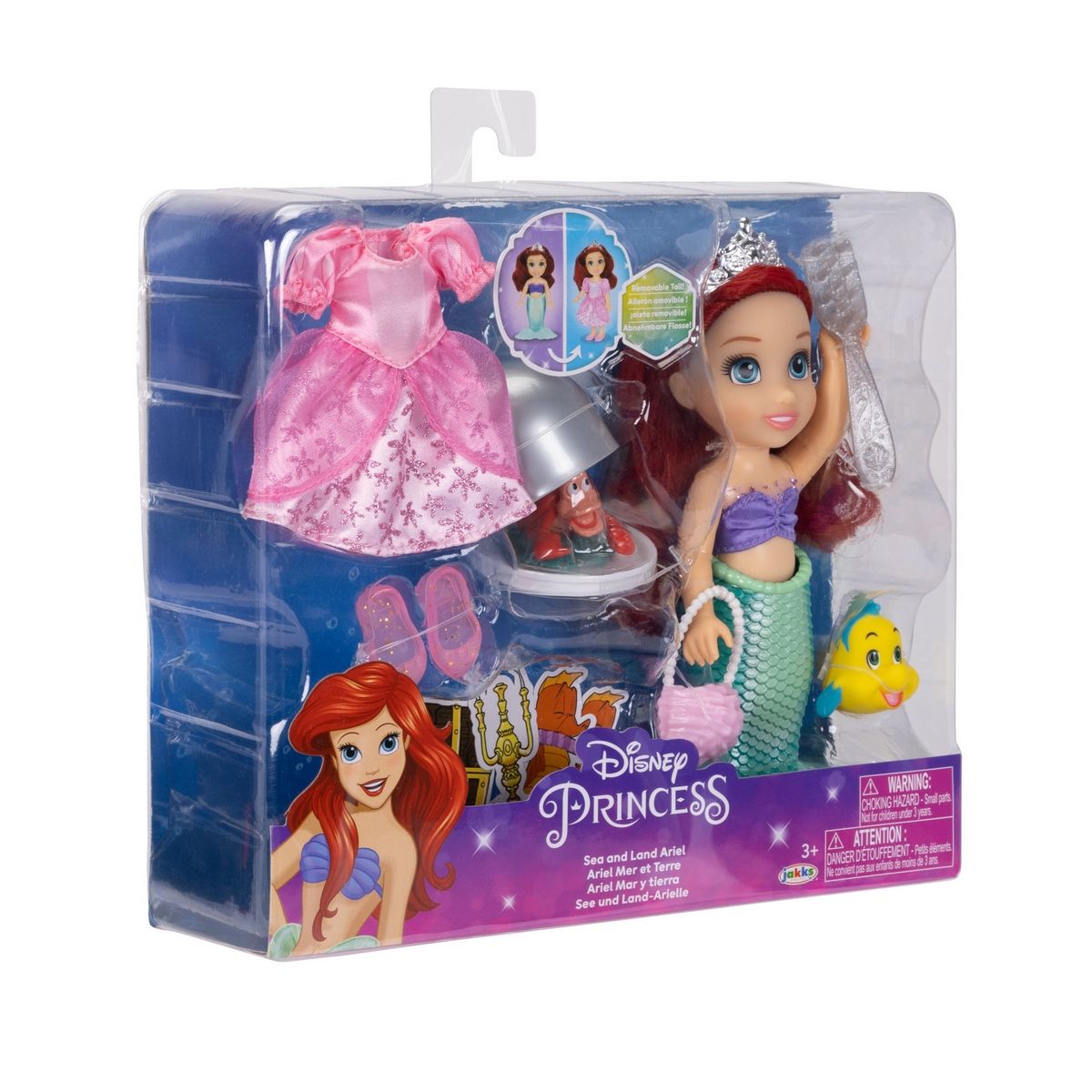 DISNEY - Muñeca 15 cm con accesorios princesas de disney - ariel