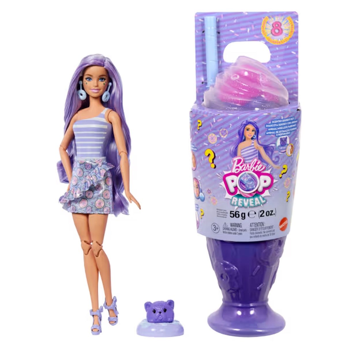 BARBIE - Barbie pop reveal muñeca dulces sorpresas - morado